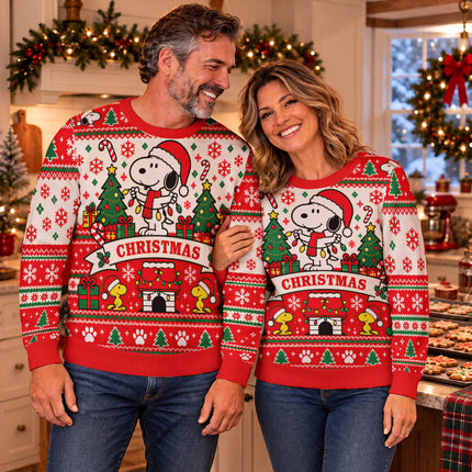 Christmas Ugly Sweatshirt Festive Lights Fair Isle