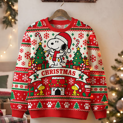 Christmas Ugly Sweatshirt Festive Lights Fair Isle