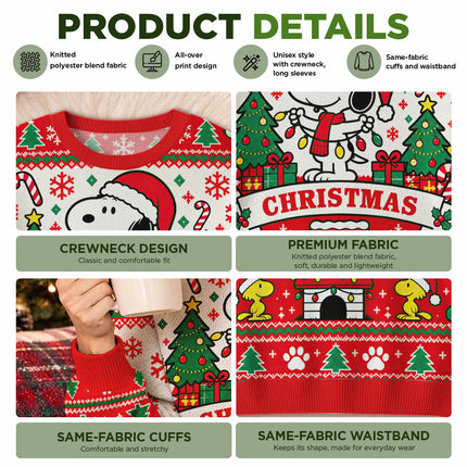Christmas Ugly Sweatshirt Festive Lights Fair Isle