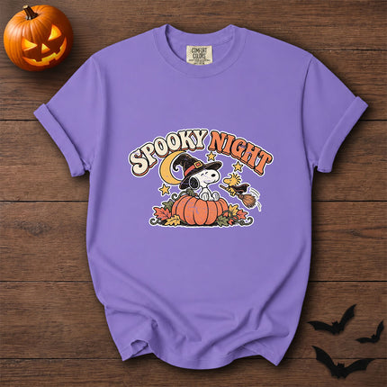Comfort Colors Spooky Night Halloween Pumpkin Witch T-Shirt