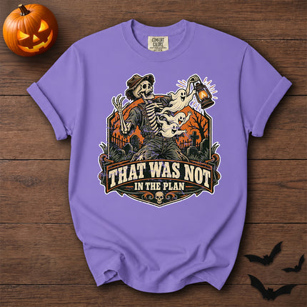 Comfort Colors Halloween Skeleton Ghost Graveyard Graphic T-Shirt