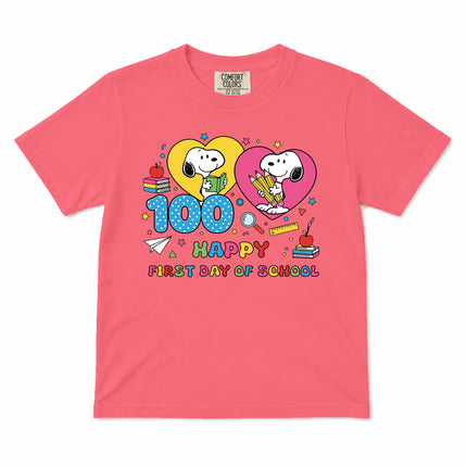 Comfort Colors 100 Days of School Happy Classroom Kid T-Shirt