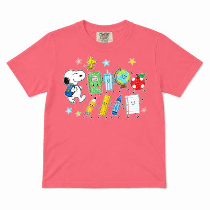 Comfort Colors Back To School School Supplies Globe Notebook Kid T-Shirt