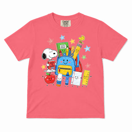 Comfort Colors Back To School Backpack School Supplies Kid T-Shirt