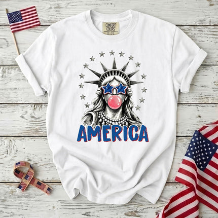 Comfort Colors America 250th Anniversary USA Bubblegum Statue T-Shirt