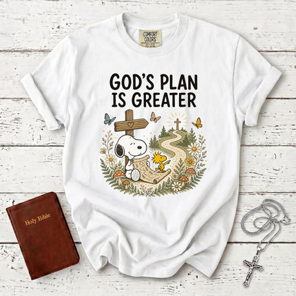 Comfort Colors Gods Plan Is Greater Christian Faith Journey T-Shirt