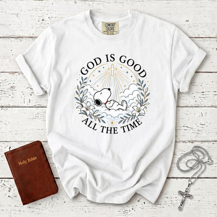Comfort Colors God Is Good All The Time Christian Cross Heaven Faith Gift T-Shirt