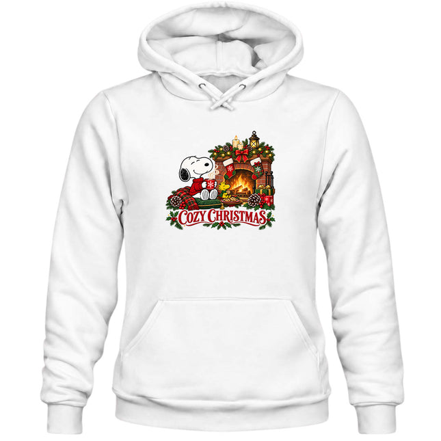 Cozy Christmas Fireplace Hot Cocoa Holiday Hoodie
