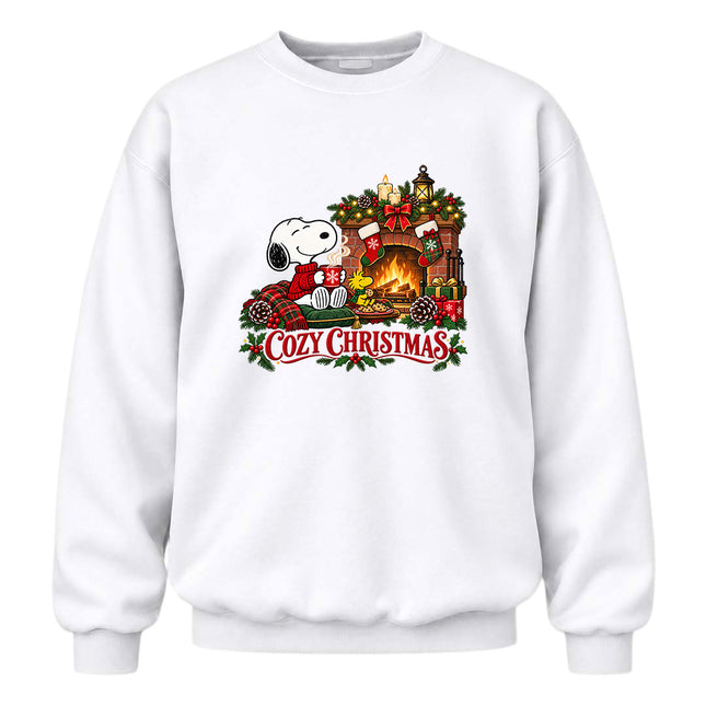 Cozy Christmas Fireplace Hot Cocoa Holiday Sweatshirt