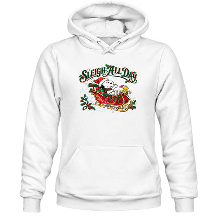 Sleigh All Day Christmas Sleigh Ride Hoodie