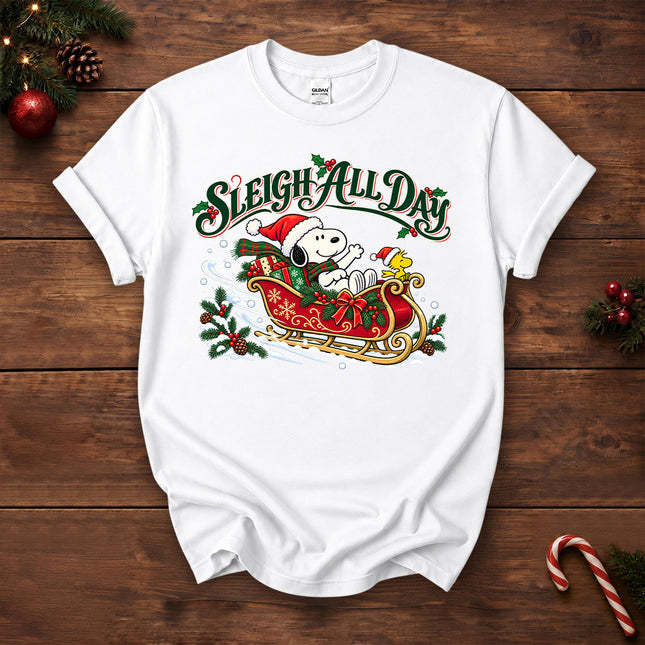 Sleigh All Day Christmas Sleigh Ride T-Shirt