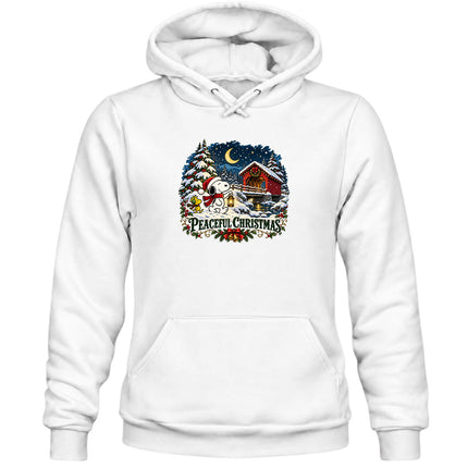 Peaceful Christmas Snowy Covered Bridge Winter Wonderland Hoodie