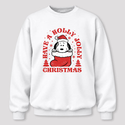 Have A Holly Jolly Christmas Retro Stocking Sweatshirt