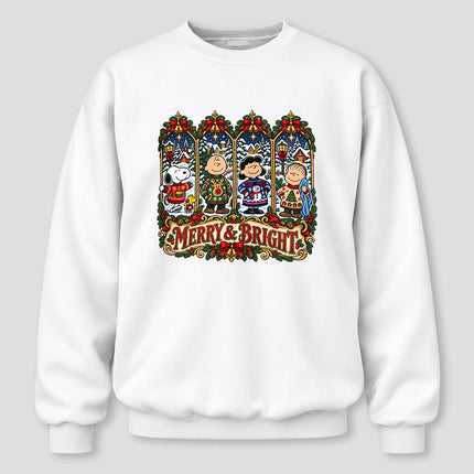 Merry and Bright Christmas Winter Village Sweatshirt