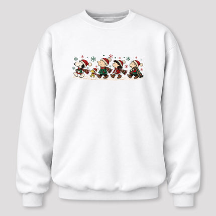 Christmas Winter Walk Snowflakes Plaid Scarves Sweatshirt