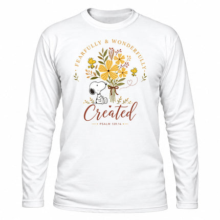 Fearfully and Wonderfully Created Floral Psalm 139 14 Christmas Gift Long Sleeve T-Shirt