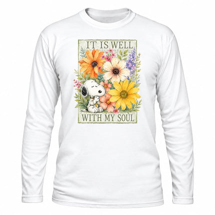 It Is Well With My Soul Floral Faith Christmas Gift Long Sleeve T-Shirt