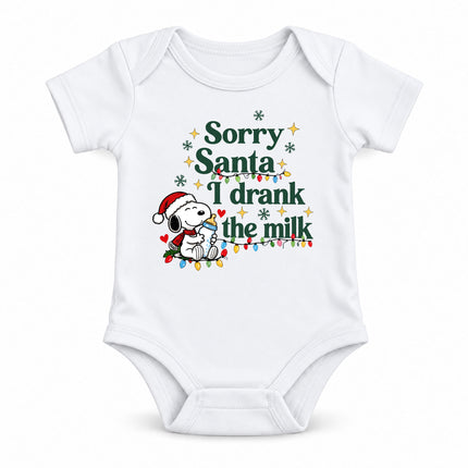 I Drank The Milk Funny Christmas Baby Bodysuit Outfit
