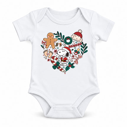 Baby Bodysuit Christmas Gingerbread Candy Cane Festive Outfit