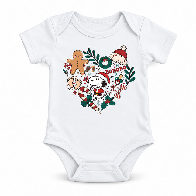 Baby Bodysuit Christmas Gingerbread Candy Cane Festive Outfit