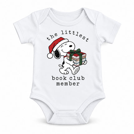 Littlest Book Club Member Christmas Reading Outfit Baby Bodysuit