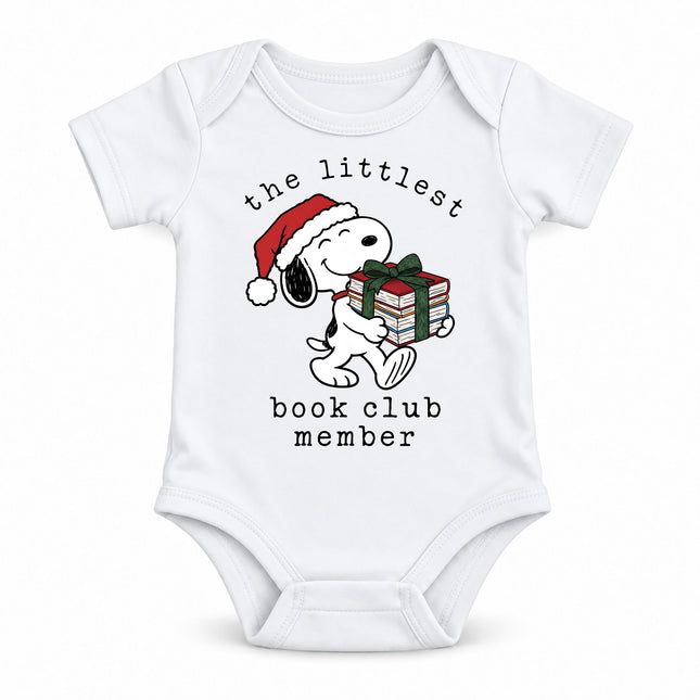 Littlest Book Club Member Christmas Reading Outfit Baby Bodysuit