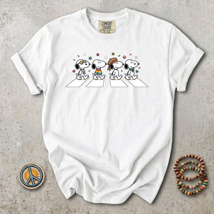 Comfort Colors Retro Hippie Peace Walk Groovy 70s Vibes T-Shirt