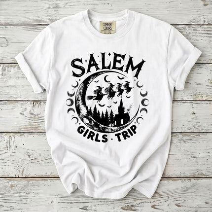 Comfort Colors Salem Witch Girls Trip Moon Phase Halloween T-Shirt
