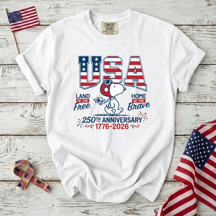 Comfort Colors USA Land Of The Free America 250 T-Shirt