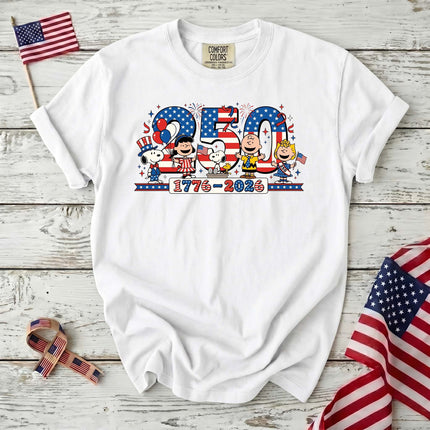 Comfort Colors 250 Years 1776-2026 Patriotic Friends Celebration T-Shirt