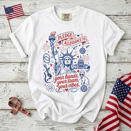 Comfort Colors Liberty of Freedom Patriotic Pledge of Allegiance American T-Shirt