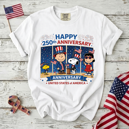 Comfort Colors Happy 250th Anniversary America 250 T-Shirt