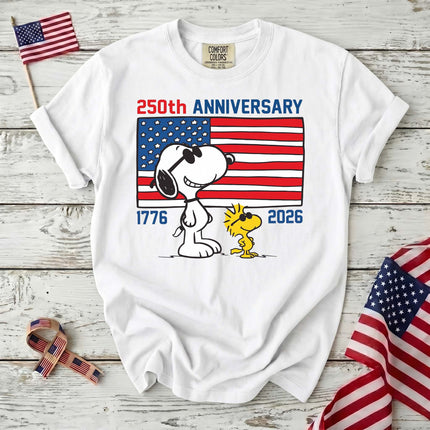 Comfort Colors 250th Anniversary USA Cool Dog Flag T-Shirt