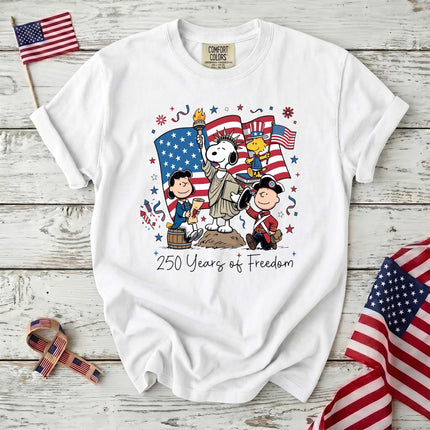 Comfort Colors 250 Years Of Freedom Liberty Flag Historical Squad T-Shirt