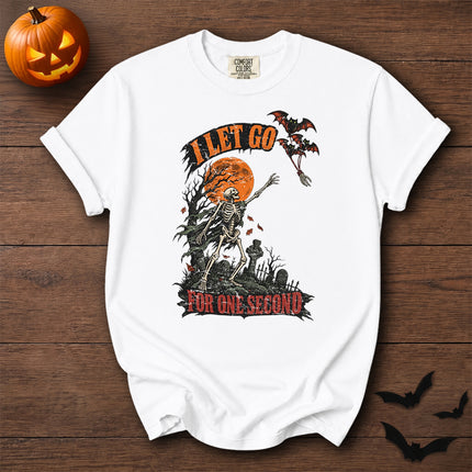 Comfort Colors Halloween Skeleton Graveyard Moon Graphic T-Shirt