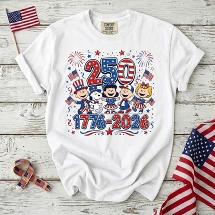 Comfort Colors 250 Years 1776-2026 Patriotic Squad Holiday T-Shirt