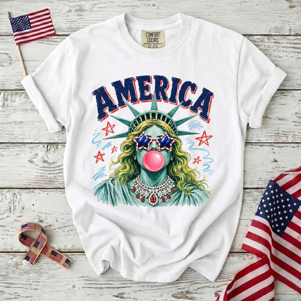 Comfort Colors Liberty of Freedom Patriotic America Lady Liberty T-Shirt