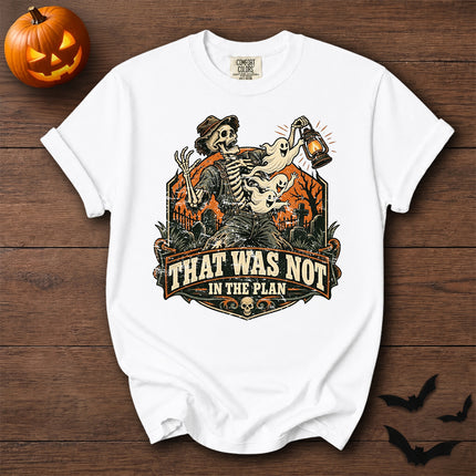 Comfort Colors Halloween Skeleton Ghost Graveyard Graphic T-Shirt