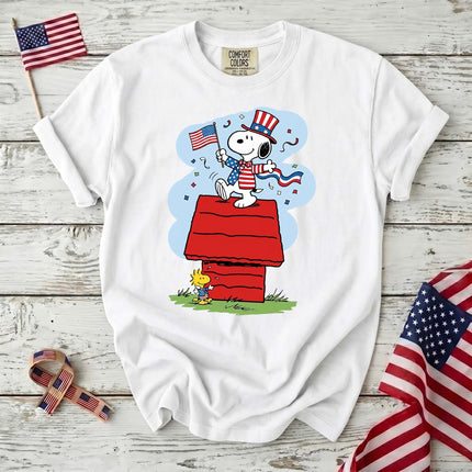 Comfort Colors Uncle Sam Doghouse Patriotic Flag T-Shirt