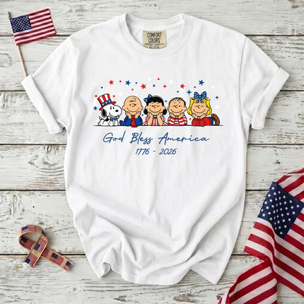 Comfort Colors 250th Anniversary USA God Bless America Patriotic Squad T-Shirt