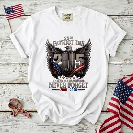 Comfort Colors 25th Anniversary Patriot Day 911 United We Remember Eagle T-Shirt