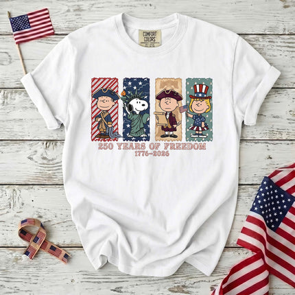 Comfort Colors 250 Years Of Freedom USA Historical Panel Squad T-Shirt