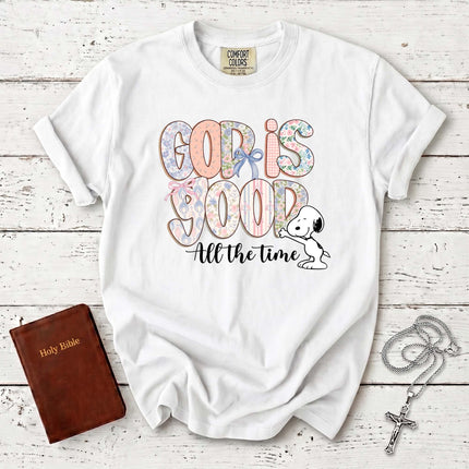 Comfort Colors God Is Good All The Time Snoopy T-Shirt