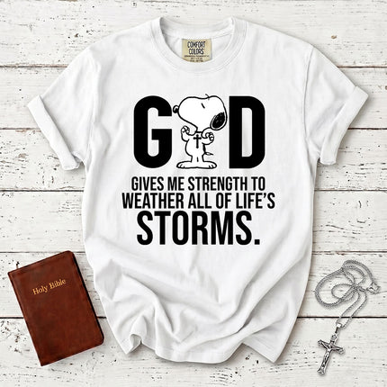 Comfort Colors God Gives Me Strength Christian T-Shirt