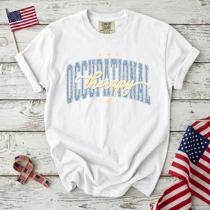 Comfort Colors Occupational Therapy Retro Collegiate Therapist Gift T-Shirt