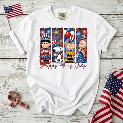 Comfort Colors Happy 4th Of July Patriotic Fireworks Friends T-Shirt