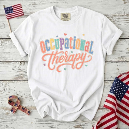 Comfort Colors Occupational Therapy Retro Collegiate Therapist Gift T-Shirt