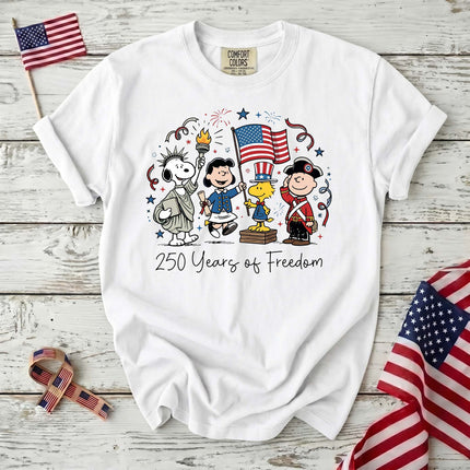 Comfort Colors 250 Years Of Freedom Patriotic Historical Costumes T-Shirt