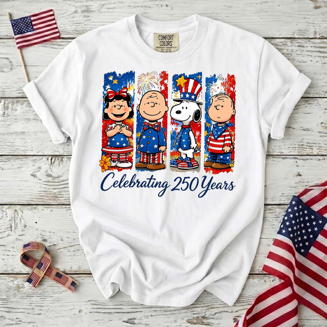 Comfort Colors 250th Anniversary USA Celebrating Patriotic Friends T-Shirt