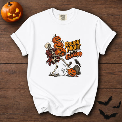 Comfort Colors Halloween Skeleton Pumpkin Graphic T-Shirt